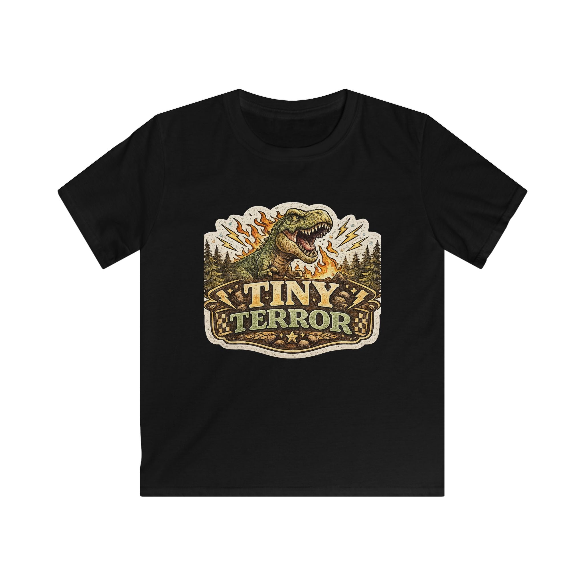 Kids Tee — 'Tiny Terror' Dino Graphic Shirt for Toddlers & Kids