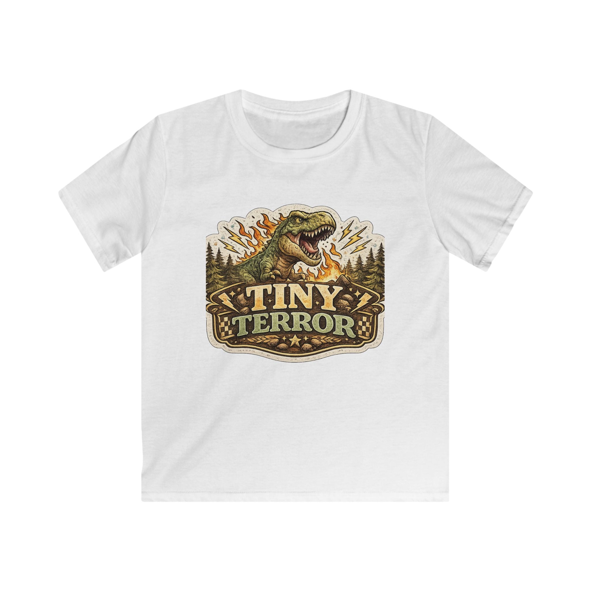 Kids Tee — 'Tiny Terror' Dino Graphic Shirt for Toddlers & Kids