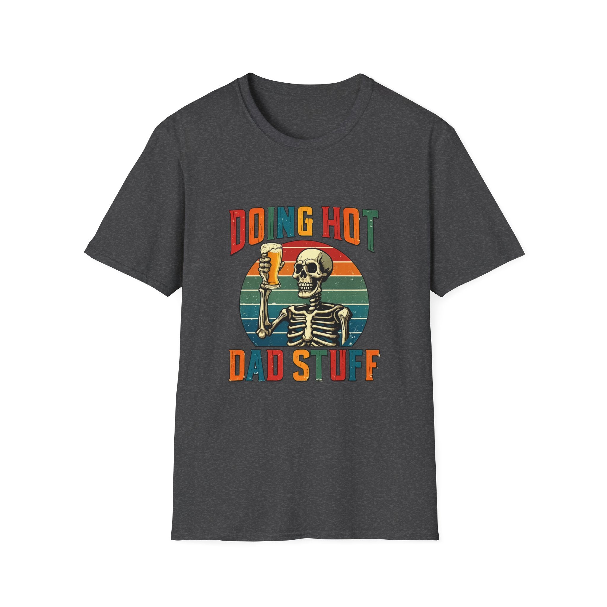 Doing Hot Dad Stuff T-Shirt — Retro Skeleton Beer Tee
