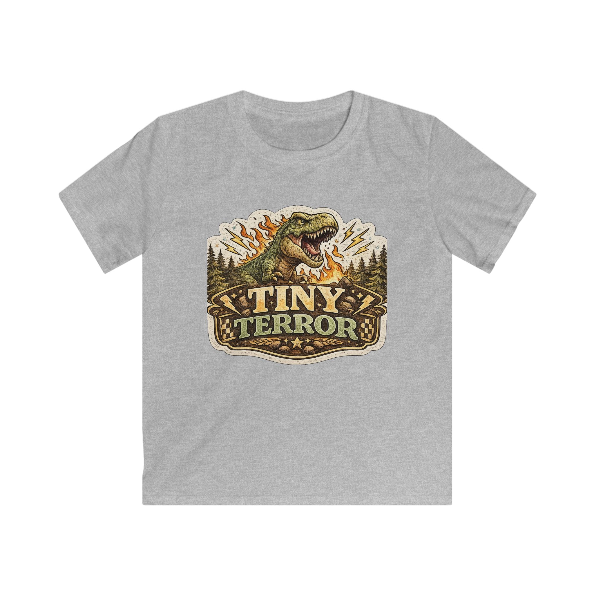 Kids Tee — 'Tiny Terror' Dino Graphic Shirt for Toddlers & Kids