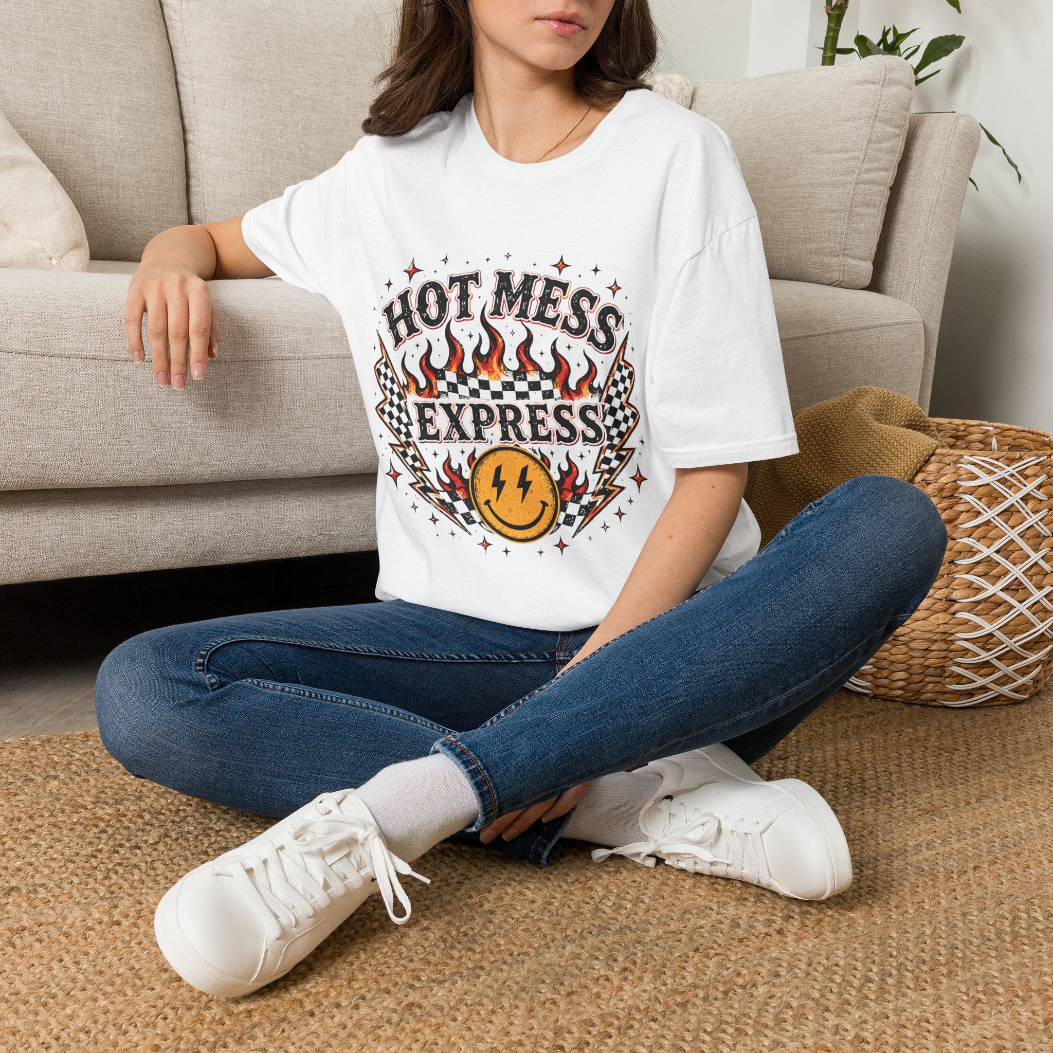 Hot Mess Express T-Shirt — Retro Flame Graphic Tee