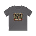 Kids Tee – "Tiny But Feral" Raccoon Graphic Shirt (Cute Wild Kid Tee)