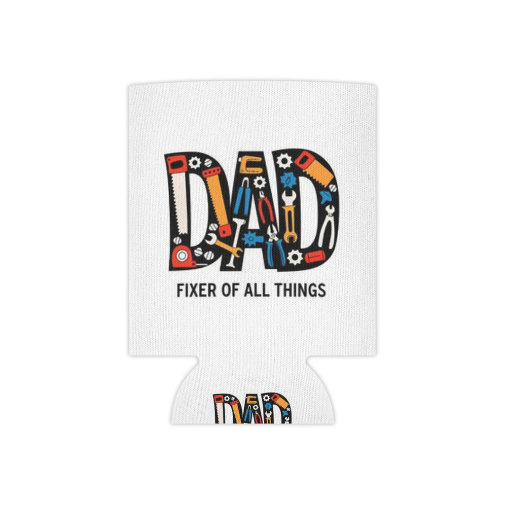 Can Cooler — "Dad: Fixer of All Things" Tool-Themed Beer Koozie (Father's Day Gift)