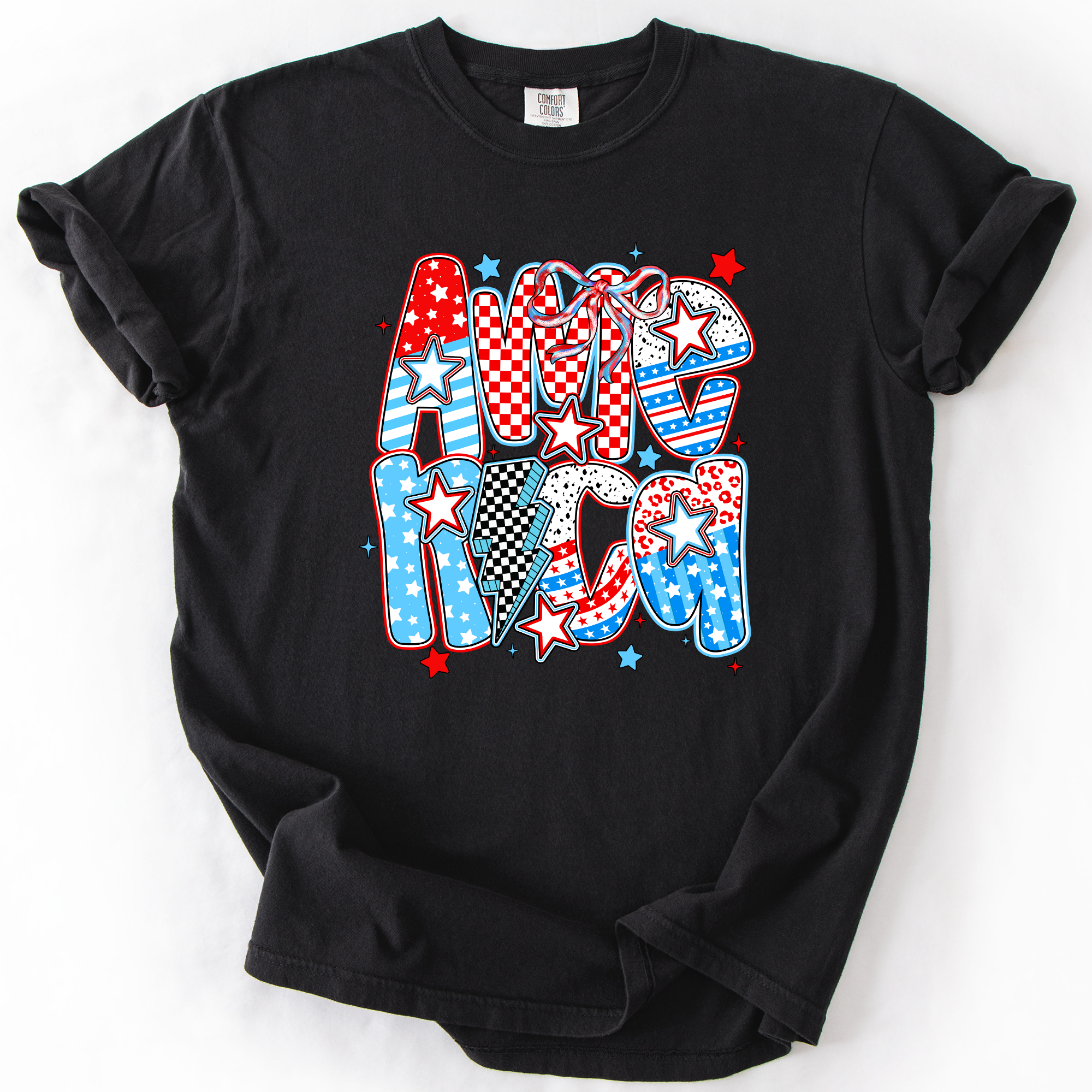 America, Colorful, Patriotic, USA, Fourth Of July, Comfort Colors T-Shirt