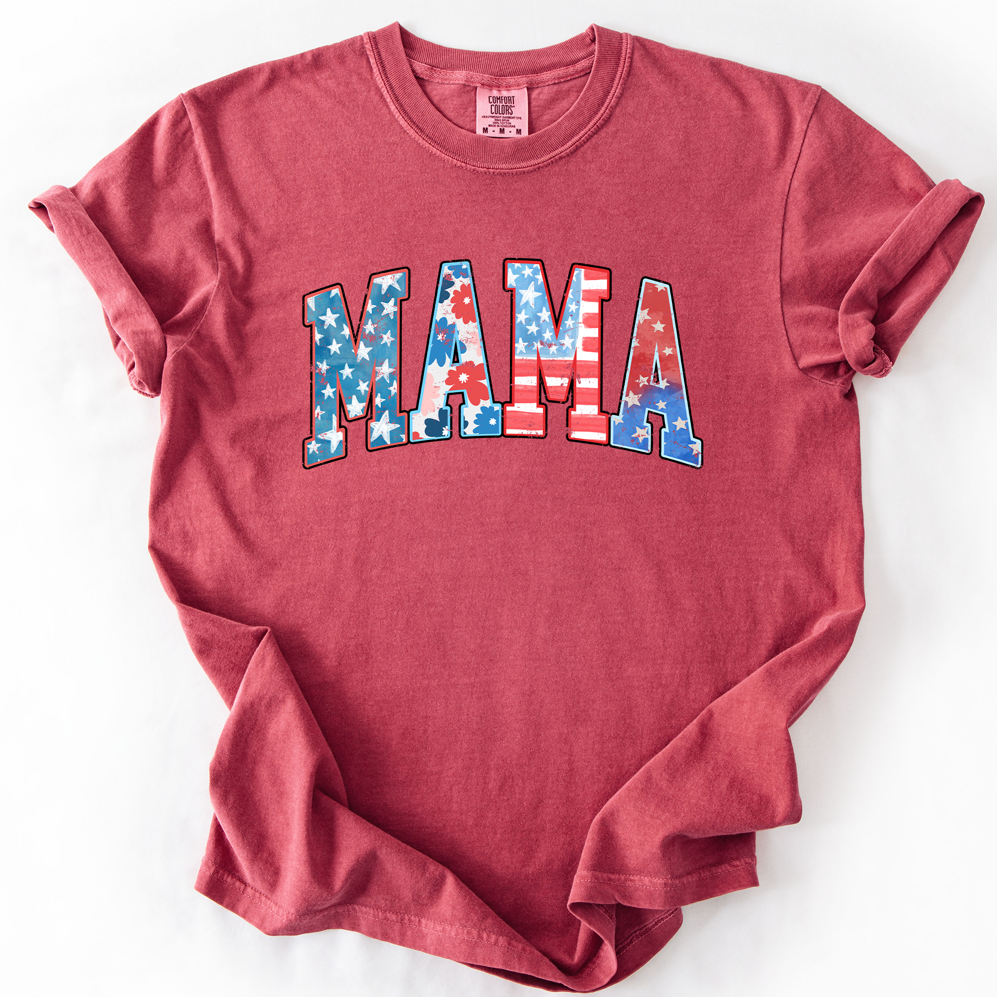 Patriotic Mama, Fourth of July, America, Patriotic, USA, Comfort Colors T-Shirt