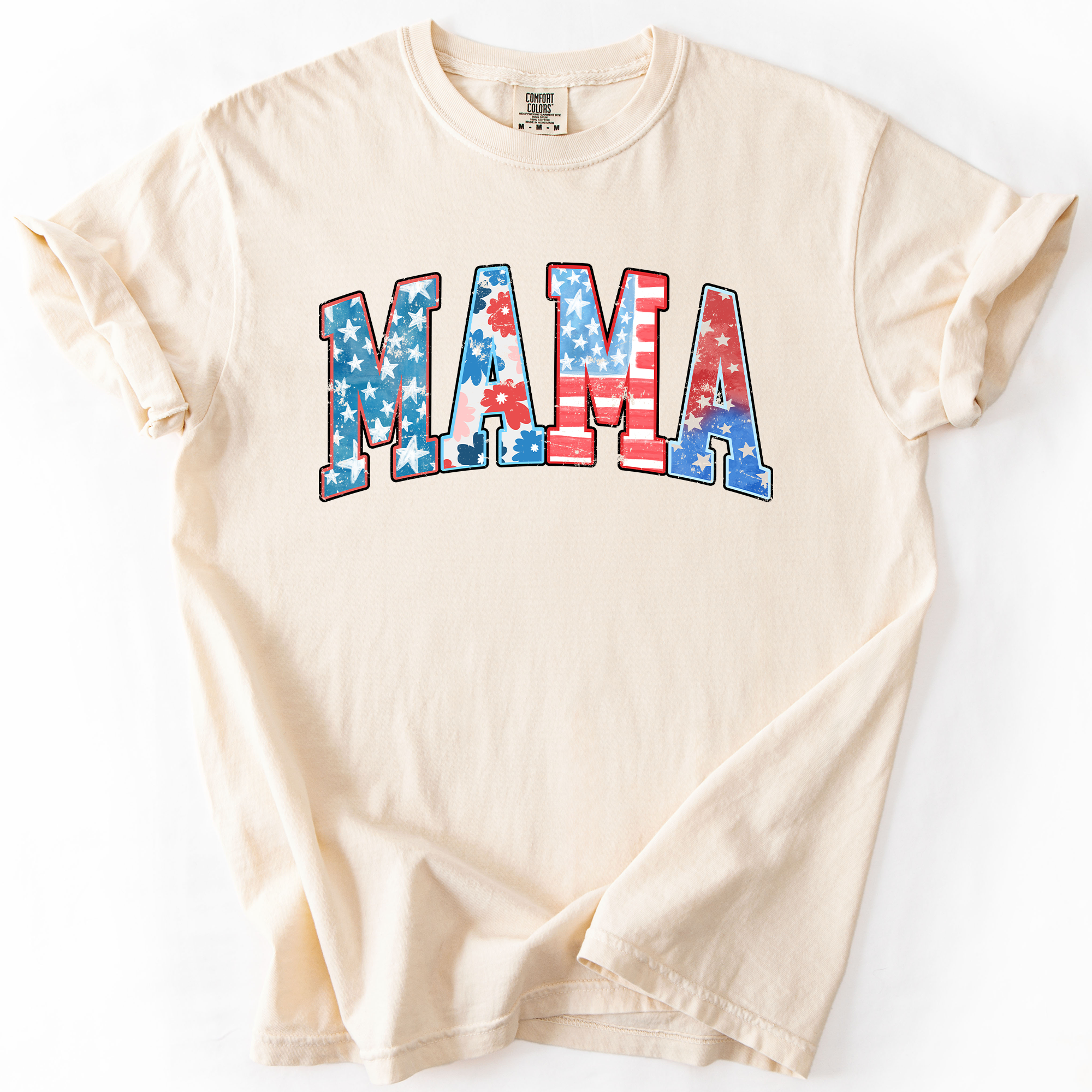 Patriotic Mama, Fourth of July, America, Patriotic, USA, Comfort Colors T-Shirt